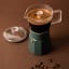 La Cafetiere Verona Glass Espresso Maker, 6-Cup - Green with coffee beans