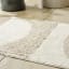 Linen House Cue Bathmat - Stone close up of the mat on the bathroom floor