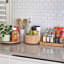 Trendz Of Today 3-Tier Bamboo Spice Rack on the kitchen counter