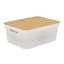 Trendz Of Today White Storage Bin With Bamboo Lid - Medium