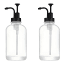 Trendz Of Today Glass Syrup Pump Bottles, Set of 2 - Black