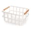 Trendz Of Today Dual Handle Metal Basket - White