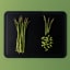 Marcato Clever Nero Chopping Board - Extra Large with asparagus 