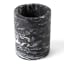 Alkaline Marbled Toothbrush Holder  - Black and white angle