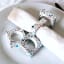 Alkaline Terrazzo Napkin Rings, Set of 4 - White and Multi-coloured with napkins