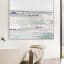 Hertex HAUS Clifton Wall Art in Sea Salt, 145cm x 145cmon the wall next to a bathtub