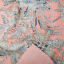 India Ink Peach French Toile Kantha Stitched Throw - Double detail