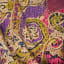 India Ink Carpet Design Kantha Stitched Throw - Magenta detail