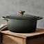 Le Creuset Thyme Signature 5.3 Litre Round Cast Iron Casserole, 26cm on the table