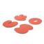 Project Dyad Contour Coaster, Set of 4 - Coral angle