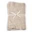 La Porte Blanche Cotton Knit Throw - Stone