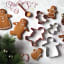 Tala Gingerbread Family Cookie Cutters, set of 4 with cookies on the table