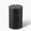 Okra Candle Black Pillar Candle - Small