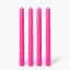 Okra Candle Traditional Dinner Candles, Set of 4 - Pink Glow