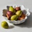 Le Creuset Stoneware Ruffle Serving Bowl, 3.8L - White with pears