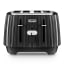 DeLonghi Ballerina 4-Slice Toaster, 1800W - Furnace Black angle