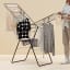 Brabantia Hangon Drying Rack, 25m - Matt Black with clothes