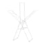 Brabantia Hangon Drying Rack with Hanging Rod, 25m - White angle