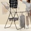 Brabantia Hangon Drying Rack With Hanging Rod, 25m - Black with clothes