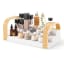 Umbra Bellwood Three-Tier Spice Shelf with beauty products on it