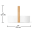 Umbra Bellwood Caddy - White and Natural measurements 