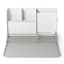 Umbra Sling Folding Dishrack - White open front view