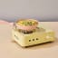 Tastelab Mini Cassette Gas Stove - Butter Yellow with a pan of eggs