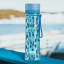 Zoku Clear Water Bottle, 600ml - Aqua Dot on a bench