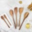 Tovolo Olivewood Spatula Utensil Set, Set of 6 on the kitchen counter