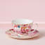 Maxwell & Williams Estelle Michaelides Enchantment Footed Cup & Saucer, 200ml on the table