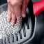 Victoria Stainless Steel Chainmail Scrubber on the pan