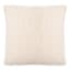Thread Office Knitted Cotton Scatter Cushion with Inner, 50cm x 50cm - Ivory