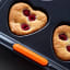 Le Creuset Non-Stick Heart Muffin Tray, 6 Cup detail