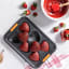 Le Creuset Non-Stick Tiered Heart Tray, 6 Cup with cookies