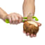 Dreamfarm Sharple Peeler - Green peeling a potato