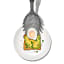 OXO Good Grips Pasta Scoop & Strainer with an egg on a plate