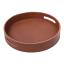 La Porte Blanche Terracotta Leather Serving Tray