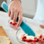 Wilton Versa-Tools Silicone Spread and Scrape Universal Spatula with strawberries and cream