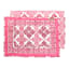 India Ink Pink Medallion Border Placemat, Set of 2