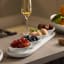 Omada Irregular Porcelain Serving Platter with Small Bowls, Set of 5 with fruits