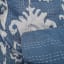 India Ink Blue Grand Ikat Kantha Stitched Throw - Double detail