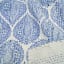 India Ink Blue Jaipur Spade Kantha Stitched Throw - Double detail