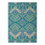 India Ink Green & Blue Ancient Ikat Rug contrast colour