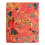 India Ink Red Bird of Paradise Kantha Stitched Throw - Double
