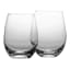 Omada Stemless Red Wine Glasses, Set of 4 showing scale with a white wine glass