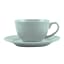 Jenna Clifford Embossed Lines Mermaid Mist Cup & Saucer, Set of 4