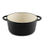 Sagenwolf Enamelled Cast Iron Casserole Pot, 28cm - Matt Black angle