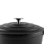 Sagenwolf Enamelled Cast Iron Casserole Pot, 28cm - Matt Black detail