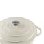 Sagenwolf Enamelled Cast Iron Casserole Pot, 28cm - Gloss White detail