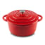 Sagenwolf Enamelled Cast Iron Casserole Pot, 28cm - Gloss Red